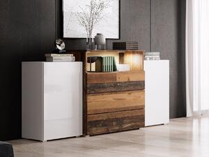 KOMODA LILLY OLD, STYLE/BIELY LESK