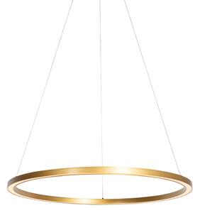Zlaté závesné svietidlo 80 cm vrátane LED s 3-stupňovým stmievaním - Girello