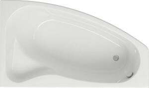 Cersanit Sicilia, asymetrická rohová vaňa pravá 170x100cm + nožičky, biela, S301-098