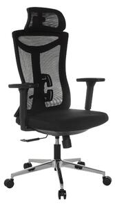 OTOČNÁ STOLIČKA, sieťovina, čierna MID.YOU - Online Only kancelárie, Online Only