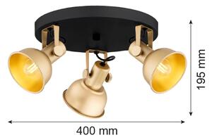 Argon 6243 - Bodové svietidlo LENORA 3xE14/7W/230V zlatá/čierna