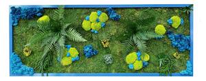 Machový obraz 3D s rastlinami v hliníkovom ráme Veľkosť: 1. 40x40cm
