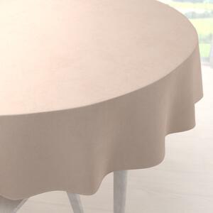 Biante Veľký zamatový okrúhly obrus Velvet Premium SVP-020 Béžový Ø 150 cm