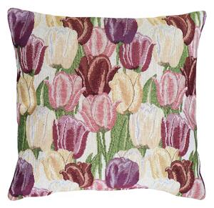 Dekoračný návlek MOTIV tulipány pastelová 40x40 cm
