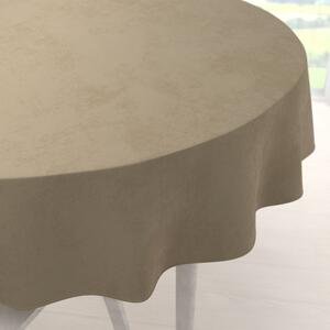 Biante Zamatový okrúhly obrus Velvet Premium SVP-026 Kávovo béžový Ø 130 cm