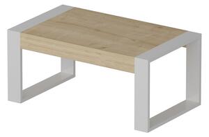 Dizajnový konferenčný stolík Pelagius 90 cm dub / biely