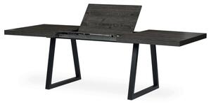 Jedálenský stôl 160x90 cm, rozkladací HT-R5624 GREY dub sivý / čierne nohy