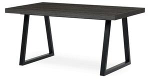 Jedálenský stôl 160x90 cm, rozkladací HT-R5624 GREY dub sivý / čierne nohy