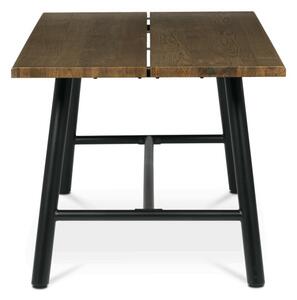 Jedálenský stôl 180x90 cm HT-T1818 WAL orech / čierne nohy
