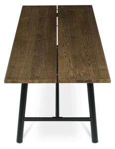 Jedálenský stôl 180x90 cm HT-T1818 WAL orech / čierne nohy