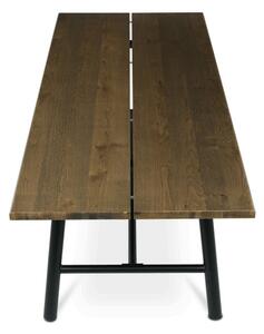 Jedálenský stôl 220x90 cm HT-T1822 WAL orech / čierne nohy