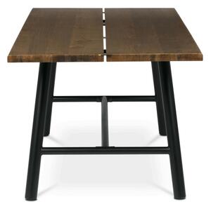 Jedálenský stôl 220x90 cm HT-T1822 WAL orech / čierne nohy