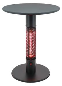 Vyhrievaný terasový stôl s infražiaričom, 1500 W, Ø 600 mm, čierny