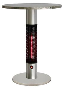 Vyhrievaný terasový stôl s infražiaričom, 1500 W, Ø 600 mm, nerezový