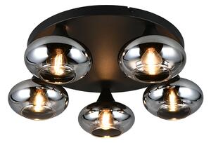 Stropné svietidlo 5x E14 dymová IP20 TRIO Reality DIVINA R66645054