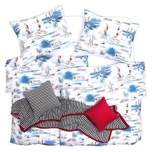 Obliečky SATÉN DESIGN sailing bežný 1x paplón 140x200 + 1x vankúš 70x90 cm