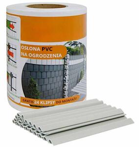 Ekspand Tieniaca fólia na plot 19cm x 35m 450g/m2 Biela + spony 24ks