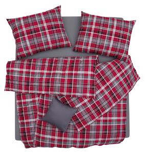 Obliečky FLANEL kocka bežný 1x paplón 140x200 + 1x vankúš 70x90 cm