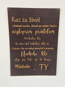 Drevená tabuľka pre najlepšieho priateľa