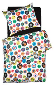 Obliečky KLASIK DESIGN music farebná bežný 1x paplón 140x200 + 1x vankúš 70x90 cm