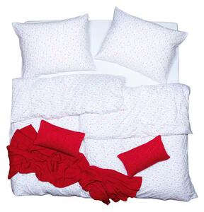Obliečky JERSEY srdiečka detský 1x paplón 90x135 + 1x vankúš 45x65 cm