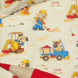 Obliečky KLASIK staviteľ bežný 1x paplón 140x200 + 1x vankúš 70x90 cm