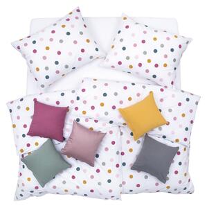 Obliečky KLASIK bodky multi bežný 1x paplón 140x200 + 1x vankúš 70x90 cm