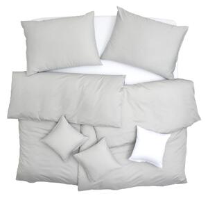 Obliečky SATÉN PLUS svetlá sivá bežný 1x paplón 140x200 + 1x vankúš 70x90 cm