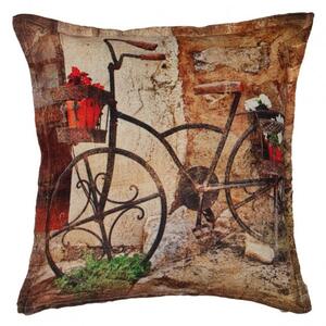 Dekoračný návlek ART bicykel retro 45x45 cm