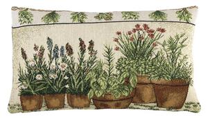 Dekoračný návlek MOTIV bylinky zelená béžová 30x50 cm