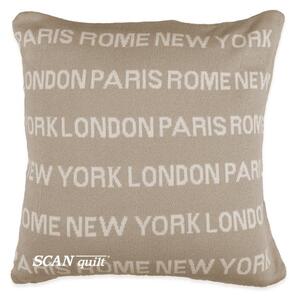 Dekoračný návlek pletený DESIGN london béžová natur 45x45 cm