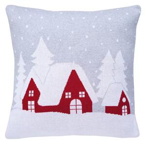 Dekoračný návlek pletený DESIGN polárne domčeky 45x45 cm