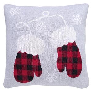 Dekoračný návlek pletený DESIGN káro palčiaky 45x45 cm