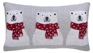 Dekoračný návlek pletený DESIGN ľadový medveď 30x50 cm