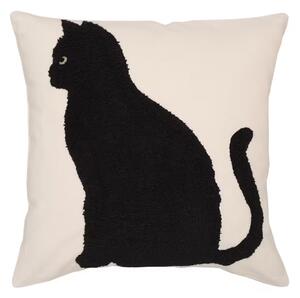 Dekoračný návlek BLACK CAT sitting cat 45x45 cm