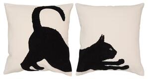 Dekoračný návlek BLACK CAT - set 2 ks stretching cat 45x45 cm