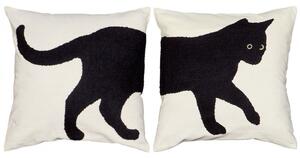 Dekoračný návlek BLACK CAT - set 2 ks 45x45 cm