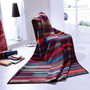 Deka VELURO multi pruhy pestrá 150x200 cm