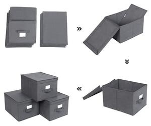 SONGOMICS RFB03G Úložné boxy s vekom 3 ks