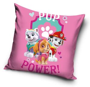 DETSKÁ DEKORAČNÁ OBLIEČKA NA VANKÚŠ PAW PATROL 40X40 CM VZOROVANÁ