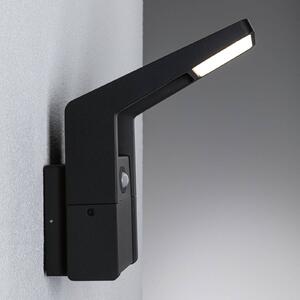 Paulmann LED vonkajšie nástenné svietidlo Juntea, hliník, antracit, senzor