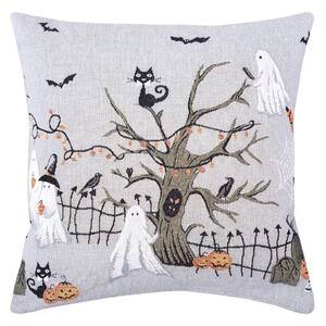 Dekoračný návlek MOTIV halloween sivá čierna 45x45 cm
