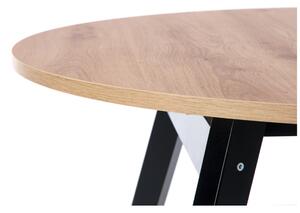 Jedálenský stôl DEMBE dub artisan/čierna