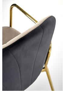 Jedálenská stolička SCK-500 béžová/zlatá/čierna