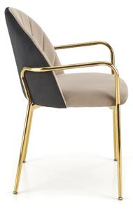 Jedálenská stolička SCK-500 béžová/zlatá/čierna