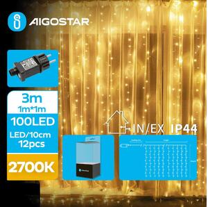 Aigostar B.V. Aigostar - LED Vonkajšia vianočná reťaz 100xLED/8 funkcií 4x1m IP44 teplá biela AI0456 + záruka 3 roky zadarmo