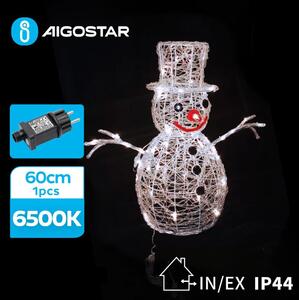 Aigostar B.V. Aigostar-LED Vonkajšia vianočná dekorácia LED/3,6W/31/230V 6500K 60cm IP44 snehuliak AI0477 + záruka 3 roky zadarmo