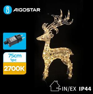 Aigostar B.V. Aigostar - LED Vonkajšia vianočná dekorácia LED/3,6W/31/230V 2700K 75 cm IP44 sob AI0479 + záruka 3 roky zadarmo