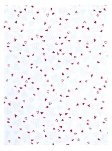Utierka DEKORO srdiečka biela, červená 50x70 cm