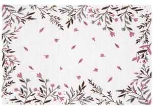 Prestieranie MOTIV vetvičky sivá ružová 32x135 cm